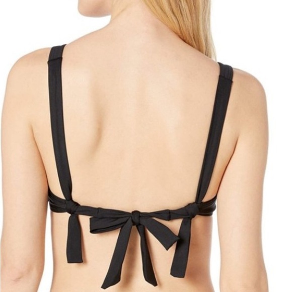 Calvin Klein Women's Pleated Convertible Underwire Bikini Top Swimsuit Black - Picture 4 of 11